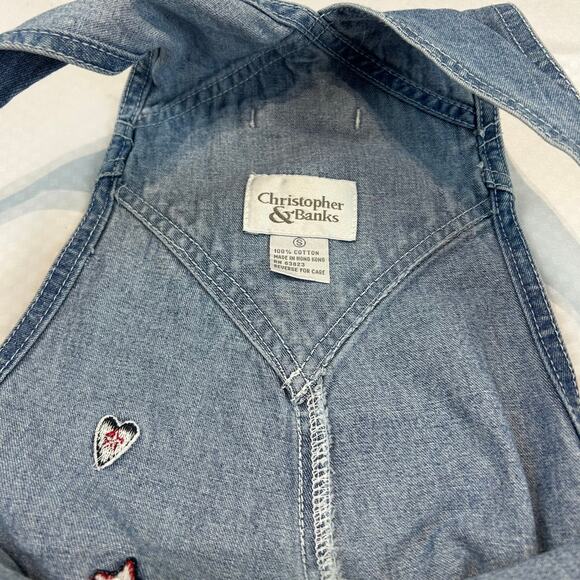 American Flag Carpenter Shortalls Small Y2K - Picture 6 of 7